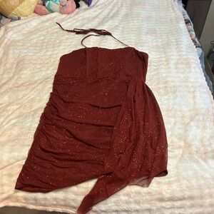 Trixxi Sparkling Burgundy Dress